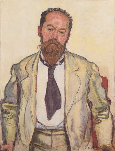 Portrait of Mathias Morhardt by Ferdinand Hodler